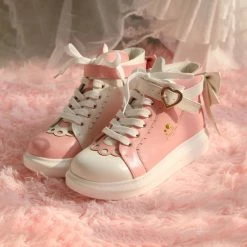 Juwas Lolita Irregular Two-Tone High Cut Sneakers NEW ARRIVAL