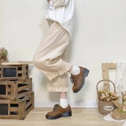 Juwas NEW ARRIVAL Kawaii Heart Ruffles Loose Sweatpants