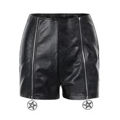 Juwas NEW ARRIVAL Gothic Punk PU Leather Skirt