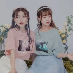 Juwas NEW ARRIVAL Pastel Princess Graphic Tees