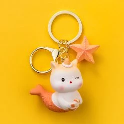 Juwas Cute Mermaid Starfish Keychain NEW ARRIVAL
