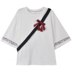 Juwas Japanese Samurai Girl Loose T-shirt Skirt Set NEW ARRIVAL