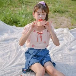 Juwas Heart Buckled Denim Shorts NEW ARRIVAL