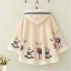 Juwas.com Online Store NEW ARRIVAL Deer Print Bat Sleeve Cloak
