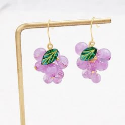 Juwas Sweet Grapes Silver Earrings NEW ARRIVAL