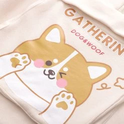 Juwas Cute Shiba Inu Print Hoodie With Pocket CLOTHING