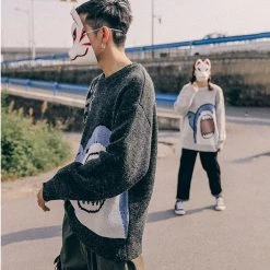 Juwas NEW ARRIVAL Shark Cotton Fleece Sweater