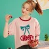 Juwas Cherry Theme Loose T-shirt NEW ARRIVAL