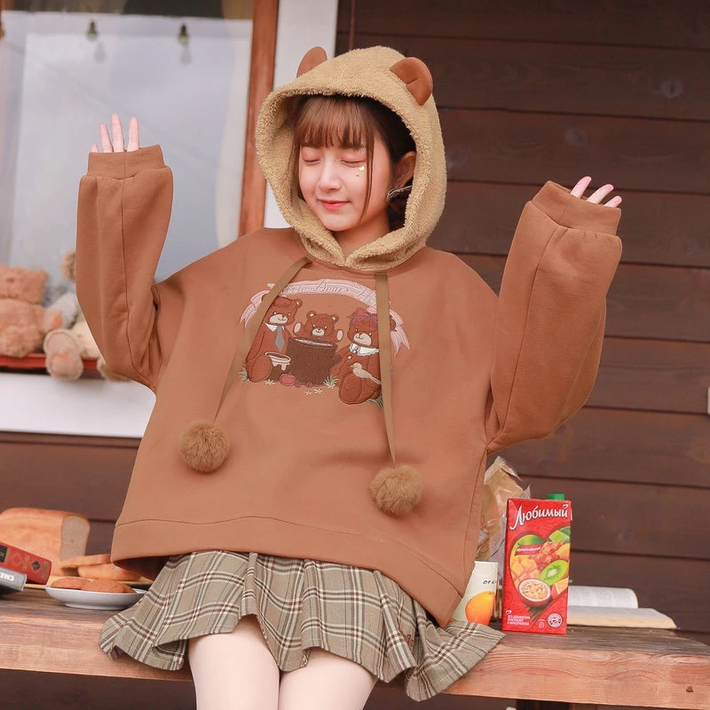 -Juwas NEW ARRIVAL Cozy Bear Family Brushed Warm Hoodie 3 -Juwas NEW ARRIVAL Cozy Bear Family Brushed Warm Hoodie