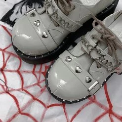 Juwas Lolita Chain Buckle Round Toe Shoes NEW ARRIVAL