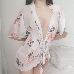 Juwas CLOTHING Intimate White Spring Blossom Yukata