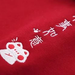 Juwas Kitty Embroidery Pocket Hoodie CLOTHING 16 Juwas Kitty Embroidery Pocket Hoodie CLOTHING