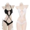 Juwas CLOTHING Sexy String Lingerie- Black And White