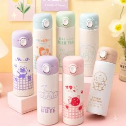 Juwas Cute Cartoon Print Thermos Bottle NEW ARRIVAL