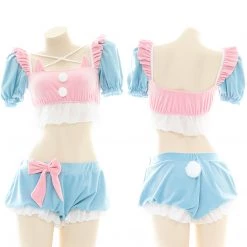 Juwas Pastel Cat Ruffles Lingerie Outfit