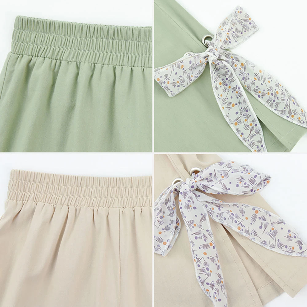 Juwas NEW ARRIVAL Kawaii Side Ribbon Capri Square Pants 9 Juwas NEW ARRIVAL Kawaii Side Ribbon Capri Square Pants