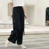 Juwas NEW ARRIVAL Heart Buckle High Waisted Wide Leg Pants
