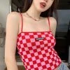 Juwas NEW ARRIVAL Vintage Checkered Crop Top