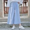 Juwas NEW ARRIVAL Kawaii Chinese Blue Capri Square Pants