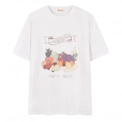 Juwas Vintage Fruit Print Loose T-shirt NEW ARRIVAL