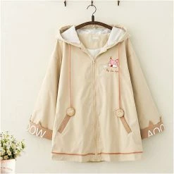 Juwas.com Online Store Fox Embroidered Hooded Coat NEW ARRIVAL