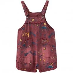 Juwas NEW ARRIVAL Monster Letters Print Loose Overalls