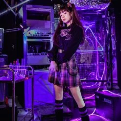 Juwas CLOTHING Japanese Girl Cartoon Plaid JK Uniform Bow Ties & Ties