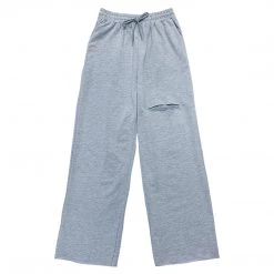 Juwas High Waist Ripped Loose Trouser