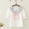 Juwas NEW ARRIVAL Rabbit Sailor Collar Ribbon Ruffles Blouse