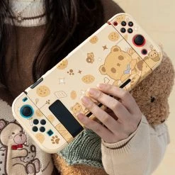 Juwas Cute Cartoon Bear Case For Nintendo Switch Desk Supplies