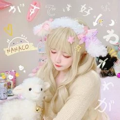 Juwas NEW ARRIVAL Kawaii Sheep Ears Mini Bow Headband