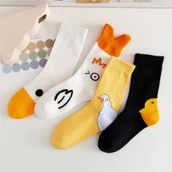 Juwas Chic Duck Printed High Ankle Socks