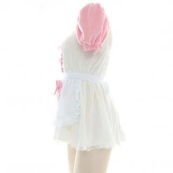 Juwas CLOTHING Maid Girl Soft Pink And White Cosplay Outfit