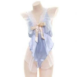 Juwas Sexy Satin Lace Onesie Nightwear Lingerie CLOTHING