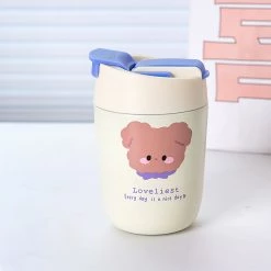 Juwas Cute Cartoon Bear Print Thermos Bottle NEW ARRIVAL