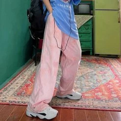 Juwas Chic Marble Print Loose Sweatpants