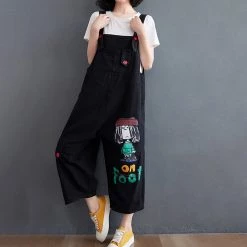 Juwas NEW ARRIVAL Cartoon Print Oversized Overalls
