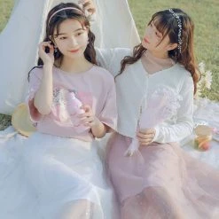 Juwas NEW ARRIVAL Kawaii Summer Lace Flared A-Line Skirt