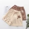 Juwas Cartoon Bear Embroidery Pocket Shorts CLOTHING