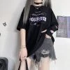 Juwas Letters Print Loose Summer T-shirt NEW ARRIVAL