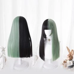 Juwas Punk Grunge Long Two-Toned Straight Wig