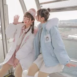 -Juwas Maruko Embroidery Fur Hoodie Coat NEW ARRIVAL 10 -Juwas Maruko Embroidery Fur Hoodie Coat NEW ARRIVAL