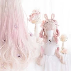Juwas Sweet Harajuku Long Pink Ombre Wig NEW ARRIVAL