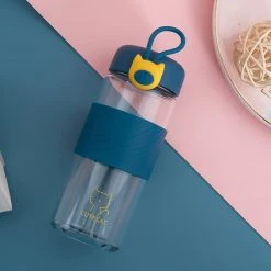 Juwas Cute Cat Glass Water Bottle