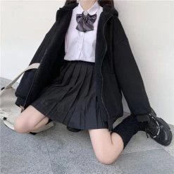 Juwas CLOTHING Fuzzy Pocket Hooded Jacket