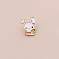 Juwas Bunny And Carrots Mini Alloy Pins