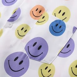 Juwas Smile Printed Harajuku Loose Shirt NEW ARRIVAL