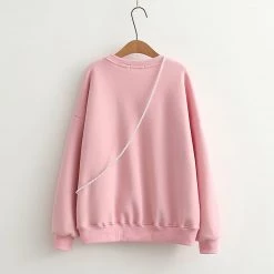 Juwas Letter Embroidery Sweatshirt With Crossbody Bag