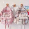 Juwas Clear Pocket Plaid Backpack Bag HOME&LIFESTYLE