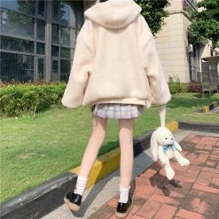 Juwas Reversible Plush Warm Coat Jacket